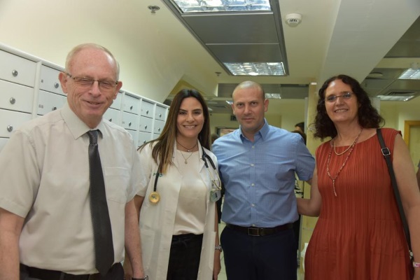 ביקור מנכ"ל במחוז - ד"ר רחל דהן, רונן נודלמן, זוכת פרס מנכ"ל דר טלי לבנשטיין והמנכ"ל פרופ' אהוד דודסון.