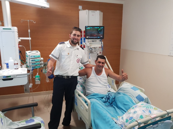 פאיז סעדה וחובש רפואת חירום במד"א נועם לוי