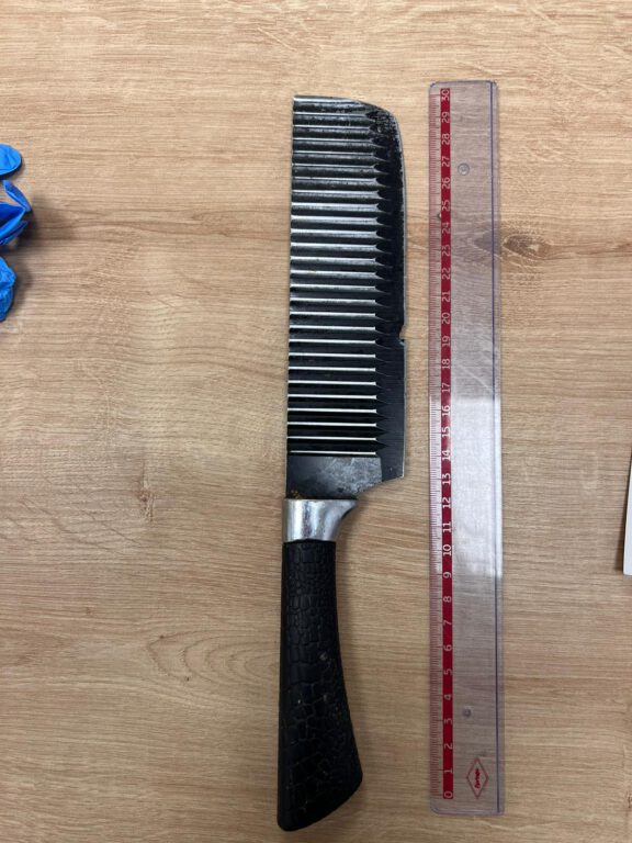 תמונת הסכין- קרידיט: דוברות המשטרה