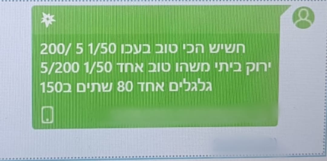 אחת ההתכתבויות של החשוד. קרדיט: דוברות המשטרה.