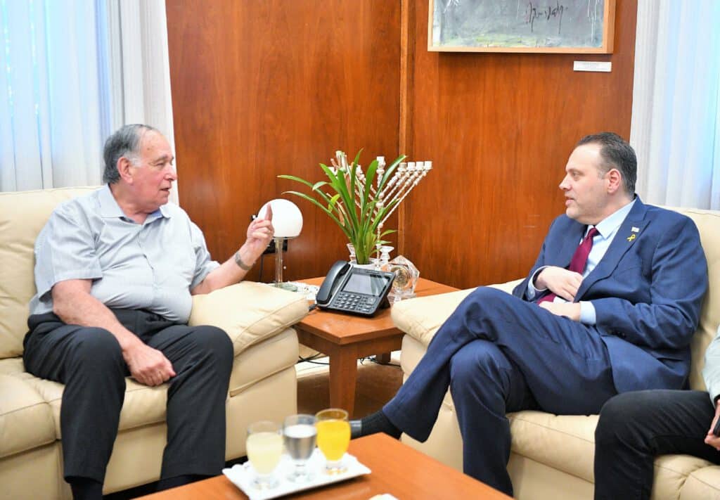 שר התרבות והספורט, מיקי זוהר וראש העיר, יונה יהב . צילומים: ראובן כהן, דוברות עיריית חיפה