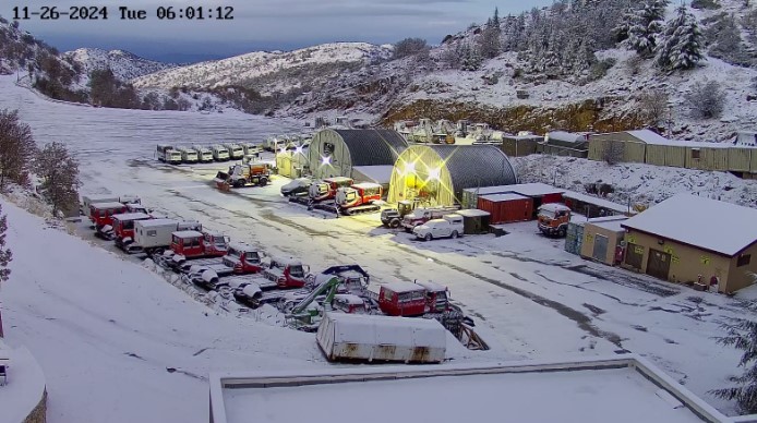 תמונה מהחרמון המושלג, קרדיט צילום: מצלמות אתר החרמון.