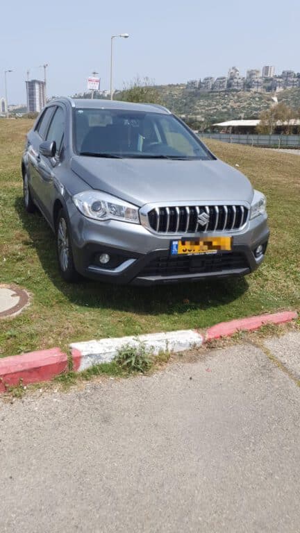 רכב שחונה על הדשא, קרדיט צילום: דוברות עיריית חיפה