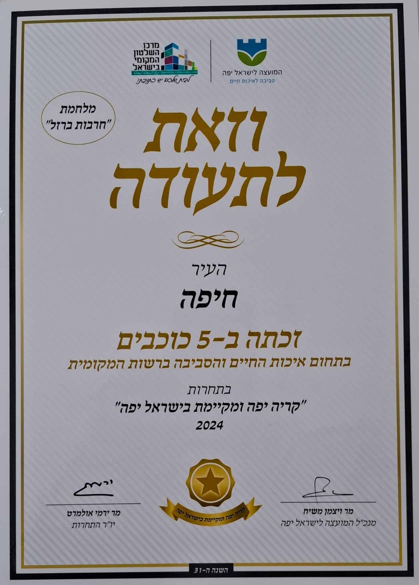 קרדיט צילום: דוברות עיריית חיפה