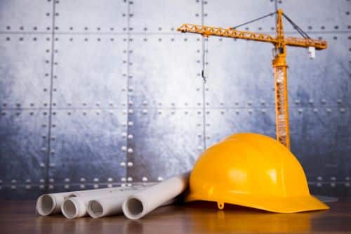 אילוסטרציה של מנוף וקסדה