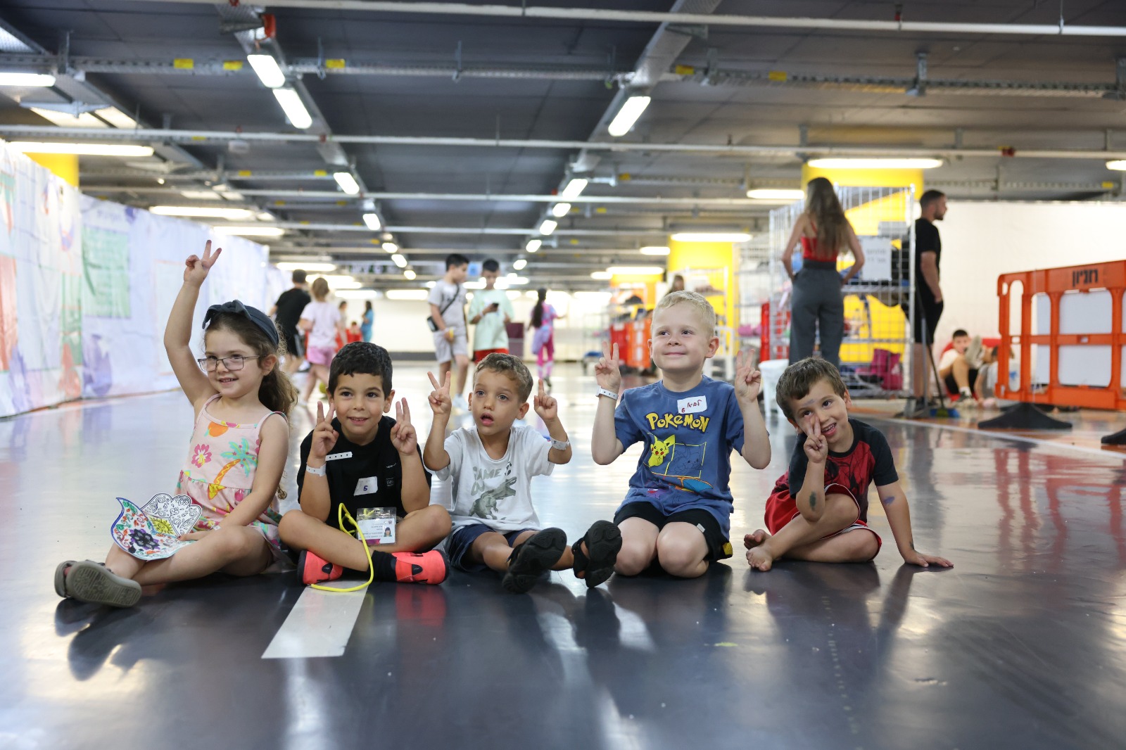 בתמונה – מימין לשמאל: לביא הרוש (3 ), לביא רבן (6.5), כפיר רז לביא (3.5), ארי בן ארוש (5) וארייה רבן (4) צילום: הקריה הרפואית רמב"ם.