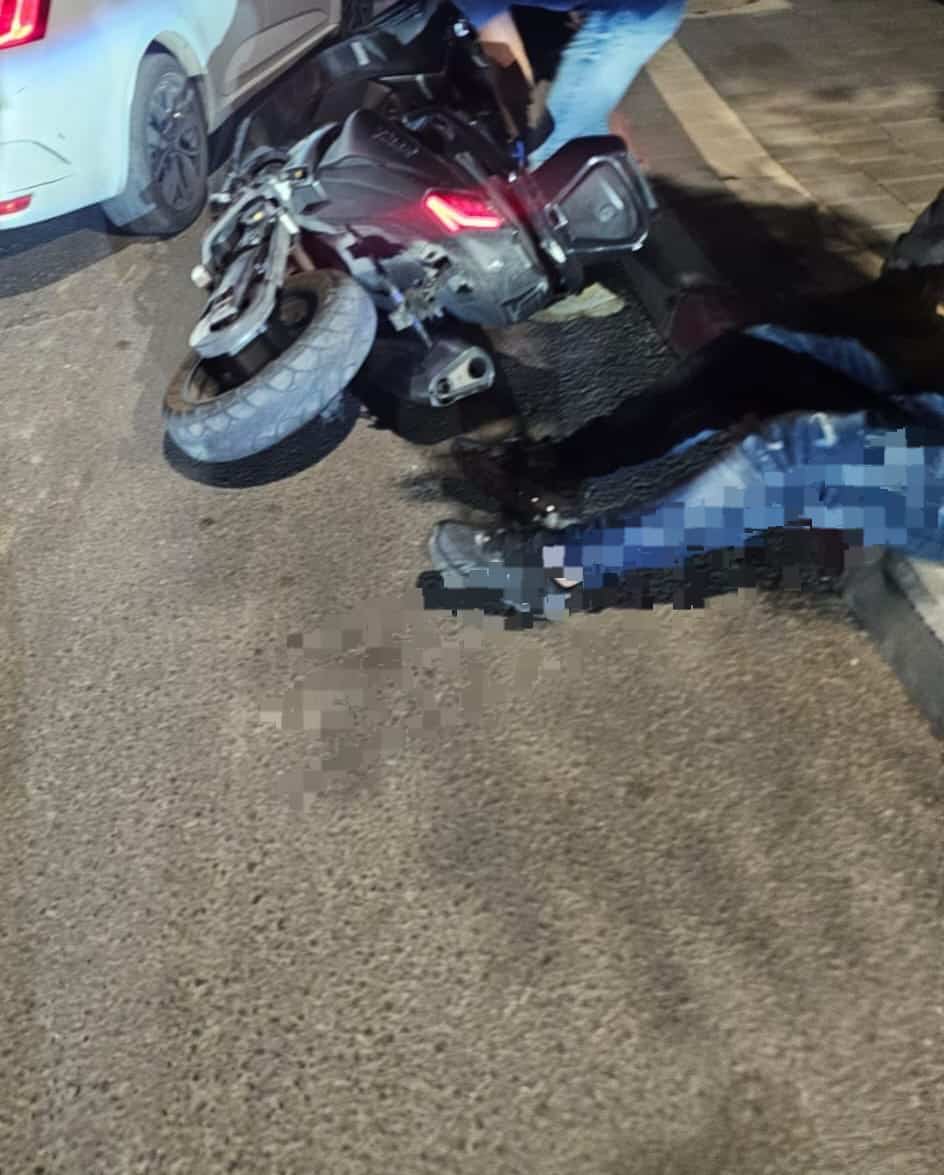 תמונה של האופנוע שנתפס. קרדיט דוברות המשטרה