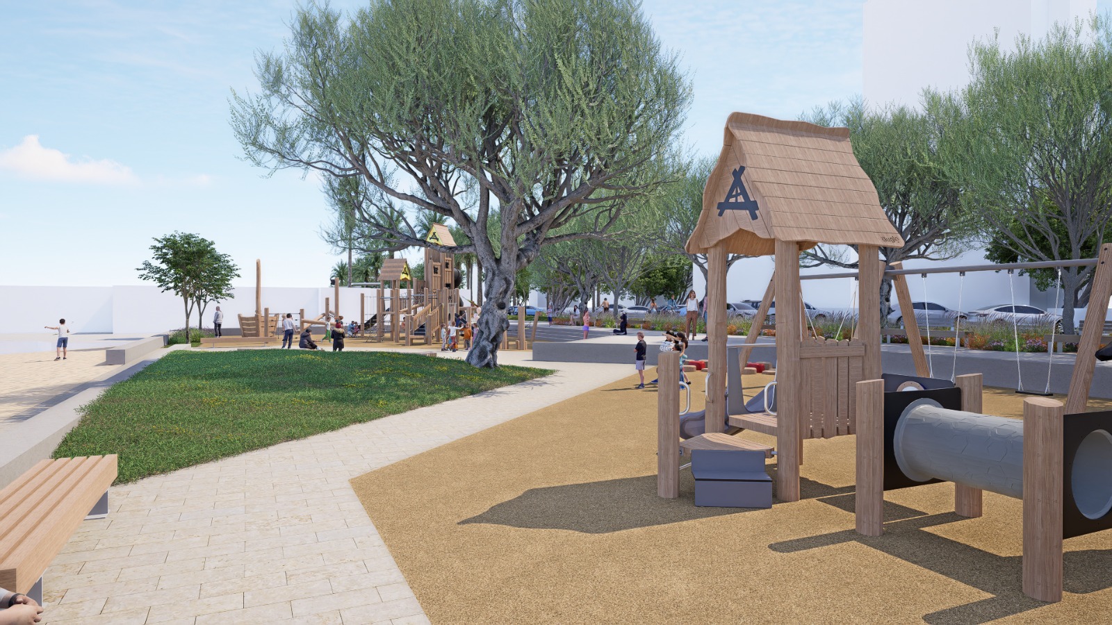 הדמייה של הטיילת, קרדיט הדמיות: "אב אדריכלים"