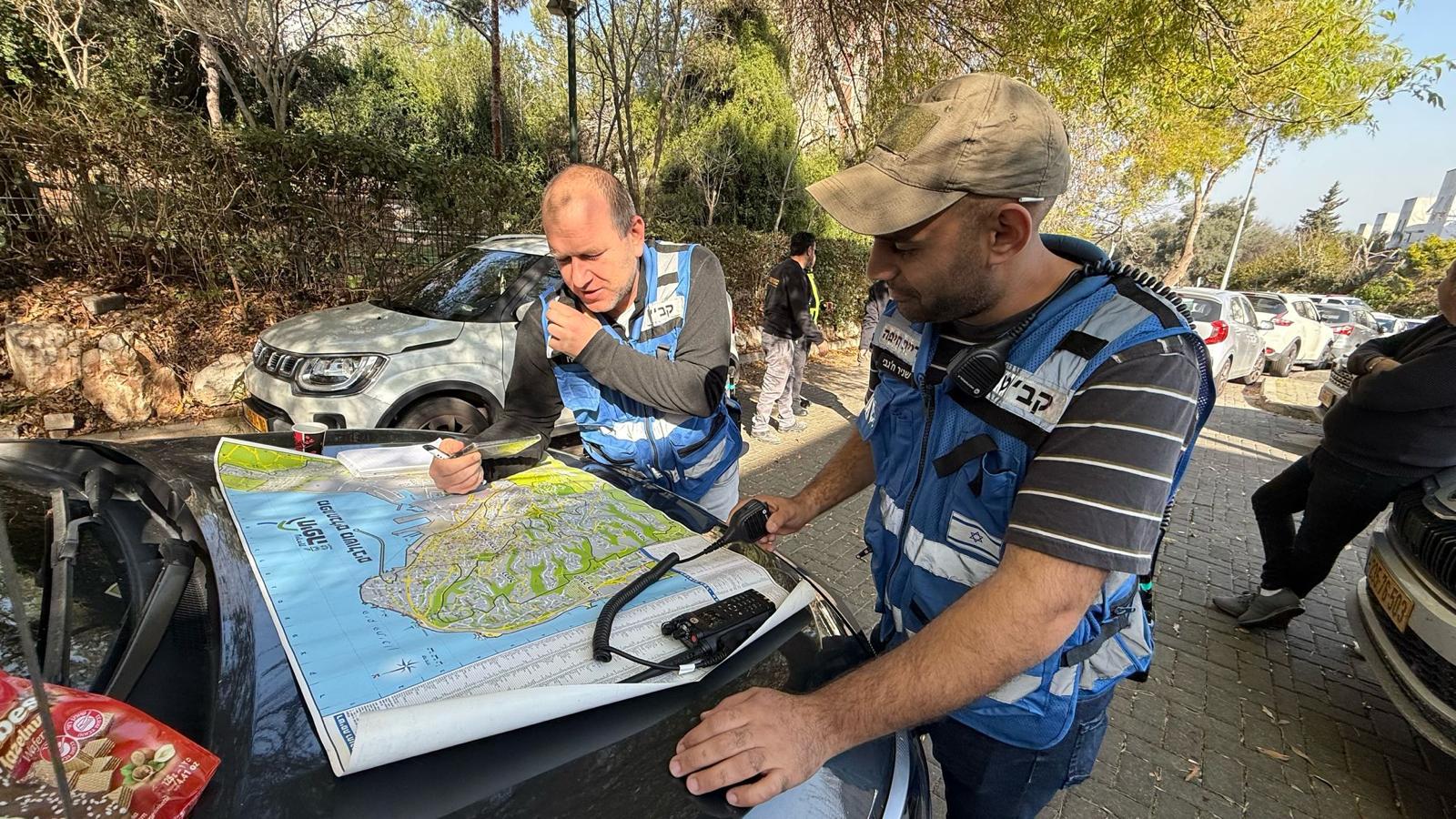 מצ"ב תמונות ארכיון של עובדי עיריית חיפה בתרגיל חירום קודם. צילומים: ראובן כהן, דוברות עיריית חיפה
