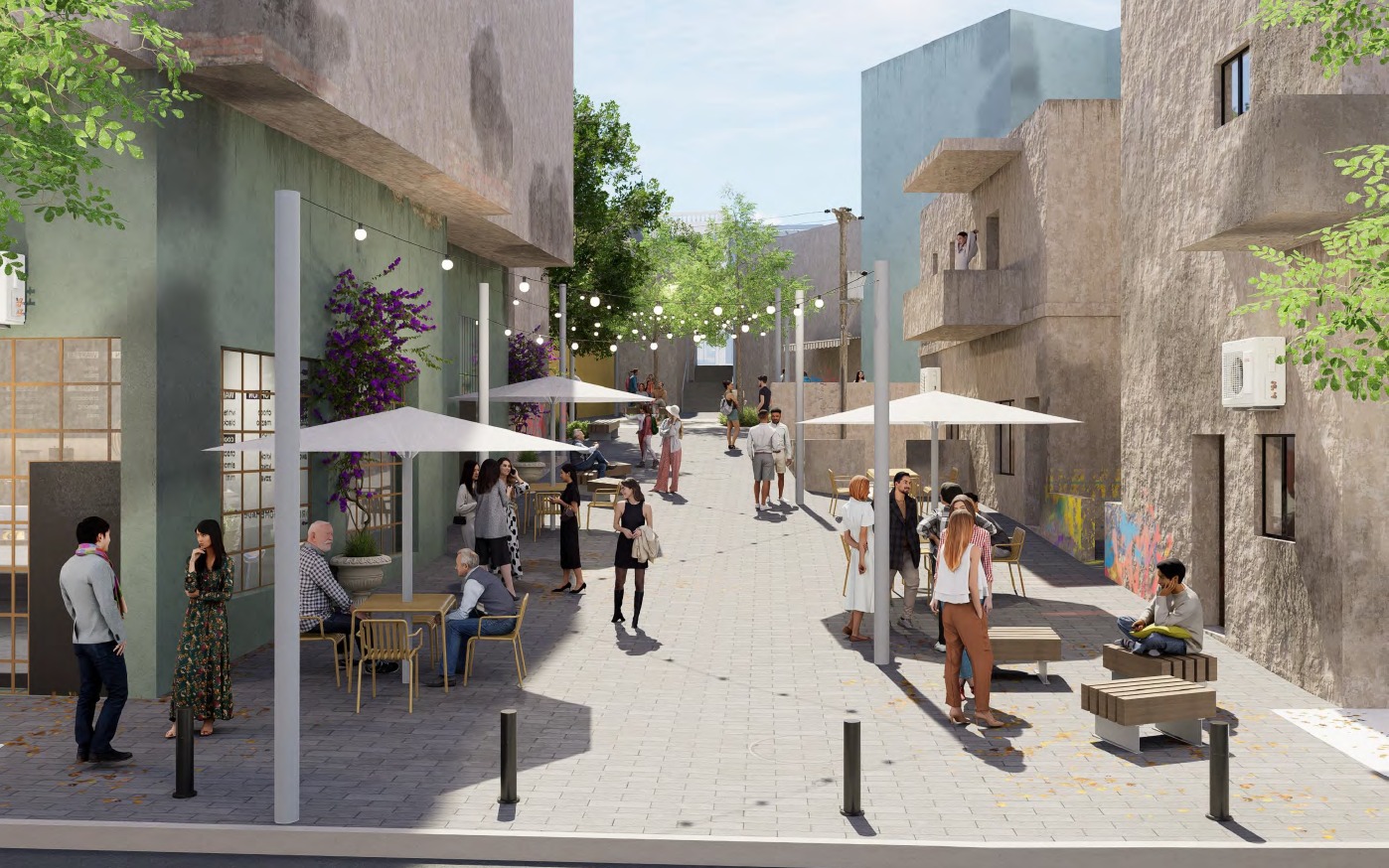 ברוריה, דבורה וגוש חלב חוזרים לחיים: עיריית חיפה החלה בעבודות לחידוש המעברים ההיסטוריים בשוק תלפיות עיריית חיפה החלה היום בביצוע עבודות לחידוש מעברי הולכי הרגל ההיסטוריים, המחברים בין רחוב סירקין לרחוב החלוץ ולרחוב הרב מרכוס, כחלק מתוכנית רחבת היקף לחידוש מתחם שוק תלפיות, בהשקעה של עשרות מיליוני שקלים. במסגרת הפרויקט, שמבוצע על-ידי חברת "יפה נוף", על פי תכנון של משרד "אב אדריכלות נוף", יהפוך מעבר ברוריה למדרחוב מרוצף ונגיש, עם תאורה דקורטיבית, תוך חידוש ושימור מהלך מדרגות ברוריה התחתון, החוצה את הגינה הקהילתית. מעבר דבורה ההיסטורי יעבור מתיחת פנים מקיפה, ובמסגרתה ייבנה לראשונה גרם מדרגות תחתון, שיחבר בין רחוב סירקין לרחוב הרב מרכוס – חיבור אשר היה חסום למעבר הציבור במשך שנים רבות. בנוסף, מעבר "גוש חלב" ייבנה מחדש כמעבר פתוח, מואר ומגונן, עם חזית פעילה לקומות המסחר שלאורכו, במטרה לחזק את הפעילות העסקית והחיים העירוניים במתחם. כחלק מתהליך חשיבתי מקדים לתכנון הפרויקט, בוצע סקר הליכתיות בשיתוף סטודנטים לאדריכלות מ"כפר הסטודנטים" של מתנ"ס הדר, אשר בחן את צירי ההליכה מנקודת מבטו של הולך הרגל, זיהה חסמים, בחן קרבה לנקודות עניין וקישוריות לתחבורה ציבורית וקיים ראיונות עם תושבים, מבקרים ובעלי עסקים על חוויית ההליכה בשכונה, באיזה מסלולים הם משתמשים יותר ומאילו נמנעים. פרויקט התחדשות המעברים כולל שיפורי תאורה, יצירת הצללה, חידוש ובניית גרמי מדרגות, טיפול באלמנטים הפוגעים בנראות המרחב הציבורי, התקנת ריהוט רחוב ומתן עדיפות להולכי הרגל. כל זאת, במטרה ליצור מרחב הליכתי בטוח, נגיש ומעוצב, לשפר את ההגעה למתחם מהרחובות הסמוכים ולחזק את תחושת הביטחון של תושבים ומבקרים. ראש עיריית חיפה, יונה יהב: "פרויקט חידוש המעברים ההיסטוריים במתחם שוק תלפיות הוא נדבך מרכזי בהתחדשות הדר ובחיזוק הלב העירוני של חיפה. אנו משקיעים משאבים רבים ביצירת מרחב ציבורי בטוח, נגיש ומזמין, שמכבד את ההיסטוריה של המקום ובו בזמן מחזיר חיים, מסחר וקהילה למתחם השוק ולסביבתו". מנכ״ל עיריית חיפה, דוד לוריא: "חידוש המעברים בין סירקין, החלוץ והרב מרכוס הוא מהלך תשתיתי משמעותי שישפר באופן ממשי את ההליכתיות, הנגישות והקישוריות במתחם שוק תלפיות. מדובר בפרויקט מתוכנן ומדויק, שמחבר בין איכות תכנון לביצוע מקצועי, ומטרתו לייצר מרחב עירוני נוח, בטוח ותומךט פעילות כלכלית וקהילתית". צחי טרנו, מנהל האגף לפרויקטים אסטרטגיים בעיריית חיפה: "המעברים שאנו מחדשים בשכונת הדר מובילים את התנועה ואת החיים בשכונה, מאפשרים את זרימת הולכי הרגל, מביאים חמצן לעוד רחובות וסמטאות ובכך מייצרים רצף עירוני חי ונושם. זהו פרויקט שממחיש כיצד תכנון אסטרטגי מדויק יכול לחולל שינוי אמיתי בשטח".