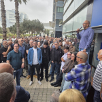 ההסתדרות במרחב חיפה בחזית מאבק עובדי ציםבות תעסוקתית ושמירה על זכויות עובדי צים.